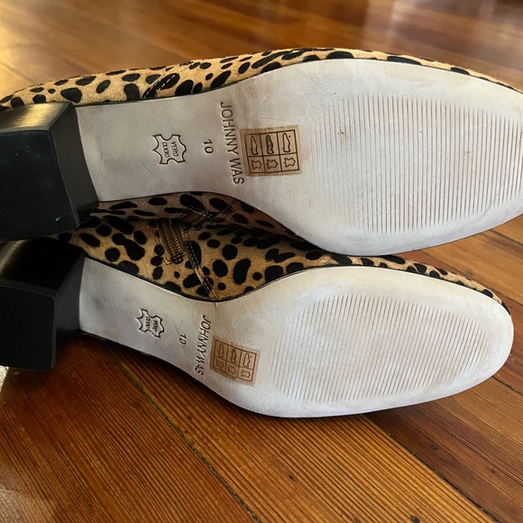 NWOT Johnny Was Taline Leopard Print Ankle Boot Calf Hair Floral Embroidered - Picture 7 of 7